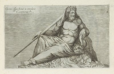 Sculptuur van Oceanus
Oceani effigies Romae in viridario Cesarinorum (título sobre o objecto)
Escultor antieke em Roma (título da série)
Antiquarum statuarum urbis Romae quae in publicis locis visuntur icones (título da série) de Anonymous