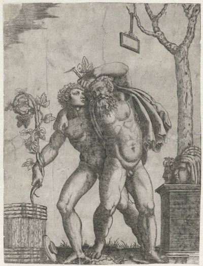 Silenus apoiado por um jovem bacano de Anonymous
