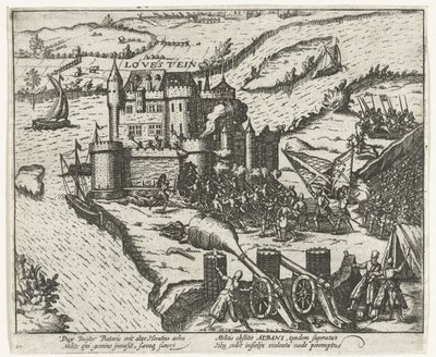 Castelo de Loevestein tomado por Herman de Ruiter, 1570 de Anonymous