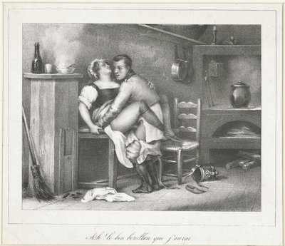 Soldado a fazer amor com uma empregada de cozinha
Ah! le bon bouillon que j