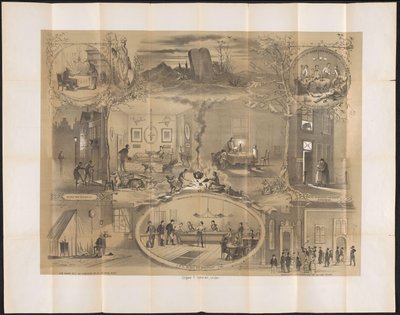 Cartoon no almanaque estudantil de Leiden, 1873 de Anonymous