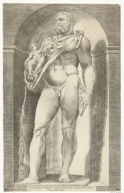 Estátua do imperador Commodus como Hércules,
Estátua de Hércules e Telephos de Anonymous