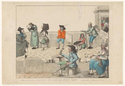 Vendedores ambulantes e mendigos na Pont Neuf
Un coin du Pont Neuf (título sobre o objecto) de Anonymous