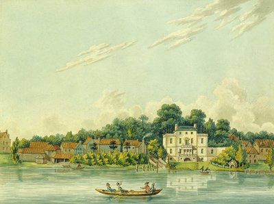 Os bancos do Tamisa em Twickenham, mostrando a casa de Alexander Pope de Anonymous