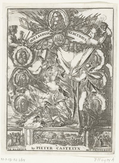 Página de título do Mercurius Hollandsche do ano 1673 (título sobre o objecto) de Anonymous