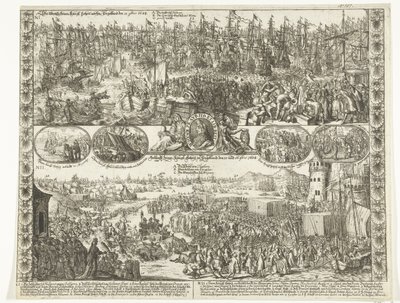 Filha de Willem III para a Inglaterra, 1688 A demolição de seus reis: Alteza na Inglaterra em 11 de novembro de 1688 / Chegada de Seus reis: Alteza na Inglaterra em 15 e 16 de novembro de 1688 (título no objeto) de Anonymous