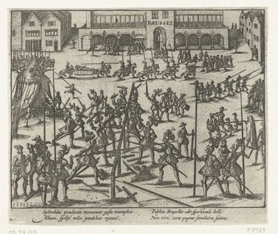 Torneio na Grand Place em Bruxelas, 1569 de Anonymous