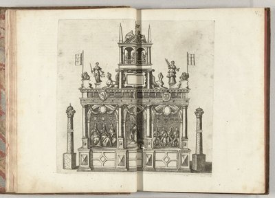 Palco com o Imperador Carlos V, 1594 de Anonymous