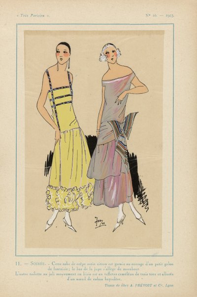 Muito parisiense, 1923, nº 10: 11. - NOITE. - Este vestido de crepe... de Anonymous
