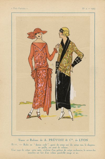 Muito parisiense, 1923, nº 2: Tecidos e fitas de A. PRÉVOST & CIE ... de Anonymous