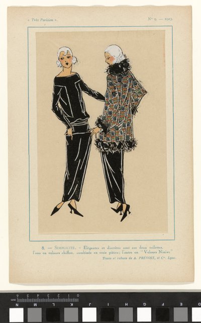 Très Parisien, 1923, No. 9: 8 - SIMPLICIDADE. - Elegante e discreto... de Anonymous