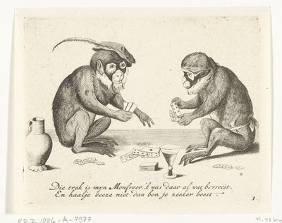 Dois cartões de macaco
Várias empresas de vida humana representadas por macacos (título da série)
O que é 