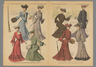 Duas páginas do La Mode du Petit Journal, 10 de novembro de 1902 de Anonymous