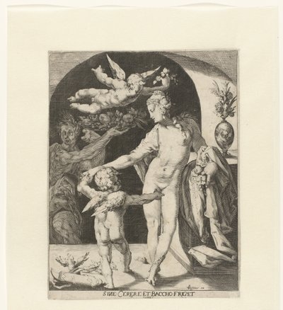 Vénus com Amor e um fauno
Sine Cerere et Baccho friget Venus (título sobre o objecto) de Anonymous