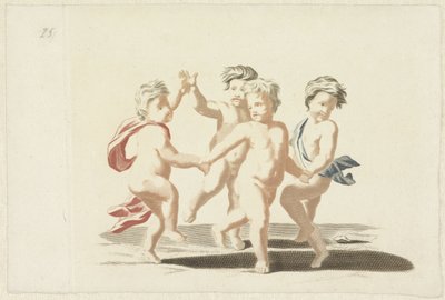 Quatro putti dançantes de Anonymous