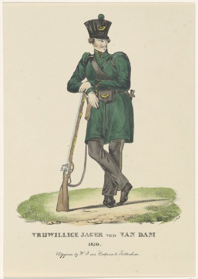 Caçador Voluntário de Van Dam, 1830 Caçador Voluntário de Van Dam 1830 (título no objeto) de Anonymous