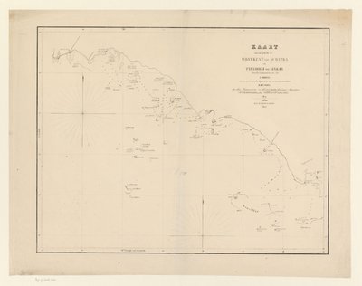 Mapa marítimo de parte da costa ocidental de Sumatra
Mapa marítimo de parte da costa ocidental de Sumatra de Tapanoely a Sinkel (título sobre o objecto) de Anonymous