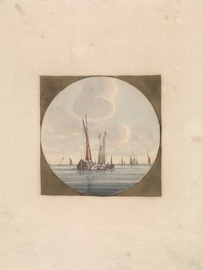 Navios à vela em mares calmos
Navios no mar (série B) (título da série) de Anonymous
