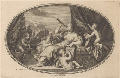Zichtkunde Óptica (título no objeto) O Gabinete de Belas Artes, ou Colecção das Mais Belas Gravuras, gravado segundo as Pinturas Originais (...) (título da série) de Anonymous