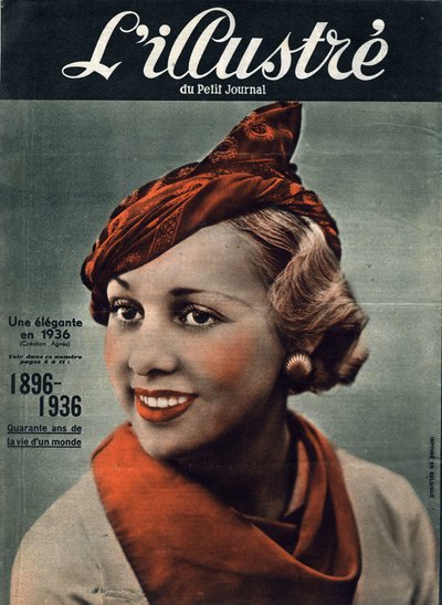 1896-1936: quarenta anos da vida de um mundo. Retrato de uma mulher elegante de 1936. No "L
