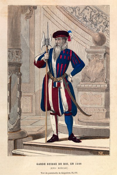 Uma Guarda Suíça do Rei em 1586 (Henrique III) - Membro da Guarda Suíça do Rei de Anonymous Anonymous