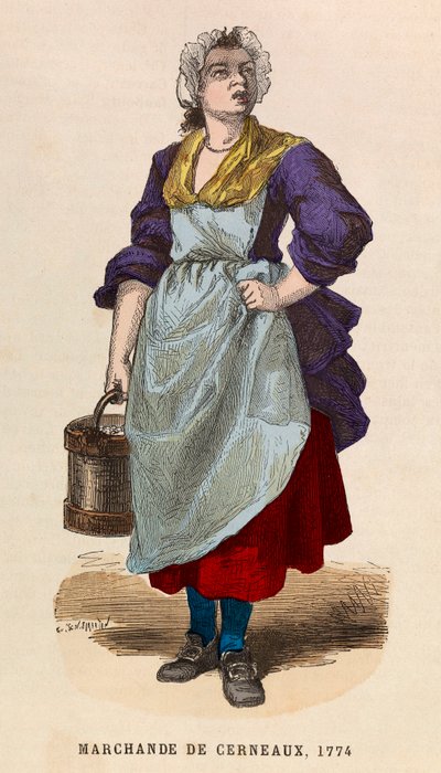 Comerciante de amêndoas em 1774 (nozes) - Vendedor de nozes em 1774 - coleção particular de Anonymous Anonymous