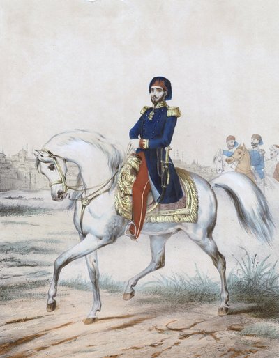 Abdulmecid Ier - Sultão Abduelmecid I (1823-1861) - Anónimo - 1853 - Litografia a cores - 37x27,4 - Colecção Privada de Anonymous Anonymous