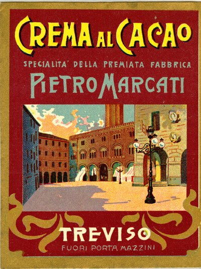 Anúncio de creme de cacau Marcati de Treviso (Chromolithography) de Anonymous Anonymous