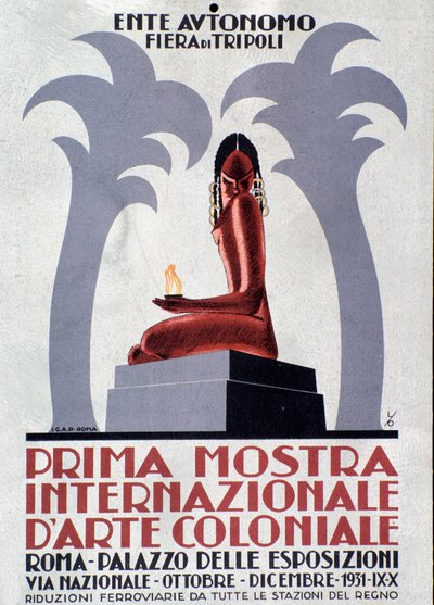Cartaz publicitário para Primeira Exposição de Arte Colonial de Anonymous Anonymous