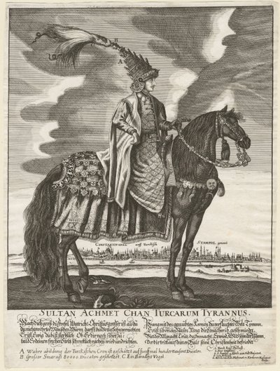 Ahmet III - Sultão Ahmed III (1673-1736) - Anónimo - 1710 - Gravura em cobre - 37,5x28 - Colecção Privada de Anonymous Anonymous