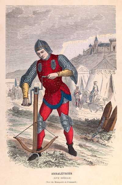 Arbaletrier no século XVI em Paris - gravura - Crossbowman Século XVI em Paris - coleção particular de Anonymous Anonymous