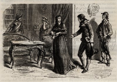 Detenção da Madame Roland em 1 de Junho de 1793 em Paris - Detenção da Madame Roland (Manon Roland, nee Jeanne Marie Philippon de Anonymous Anonymous