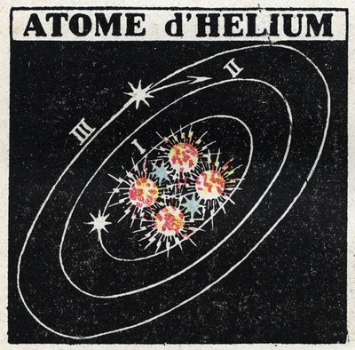 Atom e Ciência: Átomo de Hélio. Ilustração anônima de 1925. Coleção privada. de Anonymous Anonymous