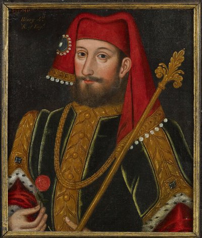 Barroco : Rei Henrique IV de Inglaterra (1367-1413), Anónimo, ca. 1600. Óleo sobre madeira, 50,5x43. Coleção Particular de Anonymous Anonymous