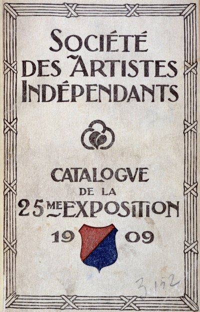 Capa do catálogo da exposição da sociedade de artistas independentes de Anonymous Anonymous