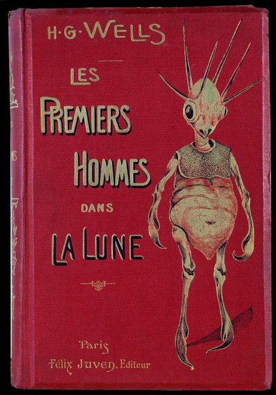 Capa de "The First Men in the Moon" de H. G. Wells (Herbert George de Anonymous Anonymous