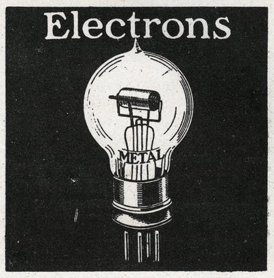 Fenômenos elétricos: elétrons. Ilustração anónima de 1925. Coleção privada. de Anonymous Anonymous