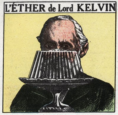 Fenômenos elétricos: Uma ilustração da teoria de William Thomson, Lord Kelvin (1824-1907) de que o éter é como o gelee. Ilustração anônima de 1925. Coleção privada. de Anonymous Anonymous