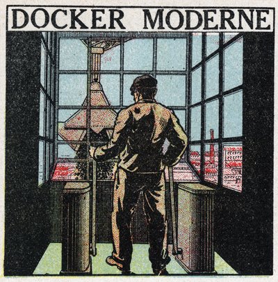 Ferramentas eléctricas: estivador moderno (década de 1920). Ilustração anónima de 1925. Coleção particular. de Anonymous Anonymous