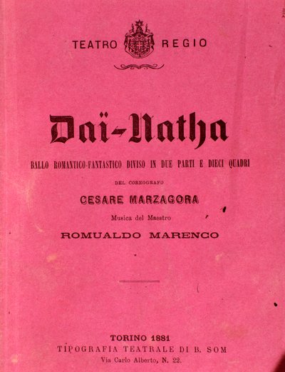 Primeira página de partitura Dai-Natha, ballet de Romualdo Marenco de Anonymous Anonymous