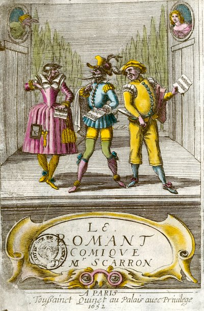Frontispício de "A história em quadrinhos" do escritor francês Paul Scarron (1610-1660) de Anonymous Anonymous