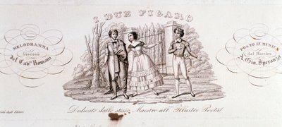Frontispício de I Due Figaro, ópera de Alessandro Speranza de Anonymous Anonymous