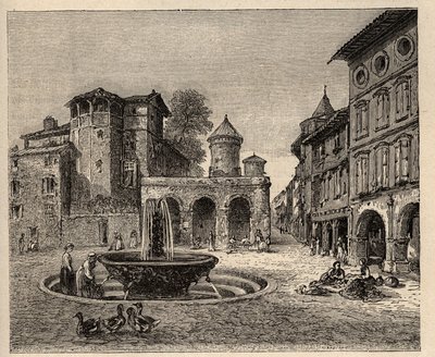 Gaillac - Tarn - Occitanie - gravura em "PATRIE" - DESCRIÇÃO PECTUREQUIREQUE DE LA FRANCE EN 6 VOLUES BY LUCIEN HUARD - final do século XIX de Anonymous Anonymous