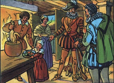 Henrique IV e a galinha na panela. Ilustração anónima na "Collection des souverains et chefs d