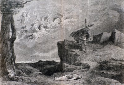 Ilustração para a ópera O Walkyrie no Anel do Nibelung de Wagner de Anonymous Anonymous
