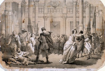 Ilustração de Uma bola mascarada, ópera de Giuseppe Verdi de Anonymous Anonymous