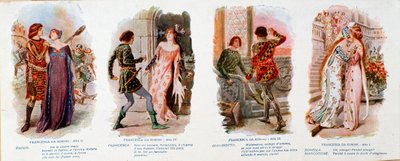 Ilustrações para Francesca da Rimini, ópera de Zandonai de Anonymous Anonymous