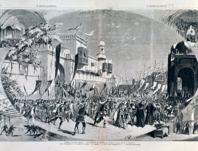 Ilustrações para ópera A rainha do Chipre por Halevy realizada em 1883 em Parma de Anonymous Anonymous