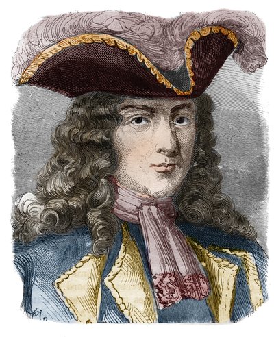 Jean-Bernard Louis de Saint Jean, Barão de Pointis (1645-1707), almirante e corsário francês. Gravura do século XIX. Colecção privada. de Anonymous Anonymous