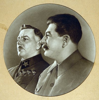 Josef Stalin e Kliment Vorosholov (Vorochilov de Anonymous Anonymous